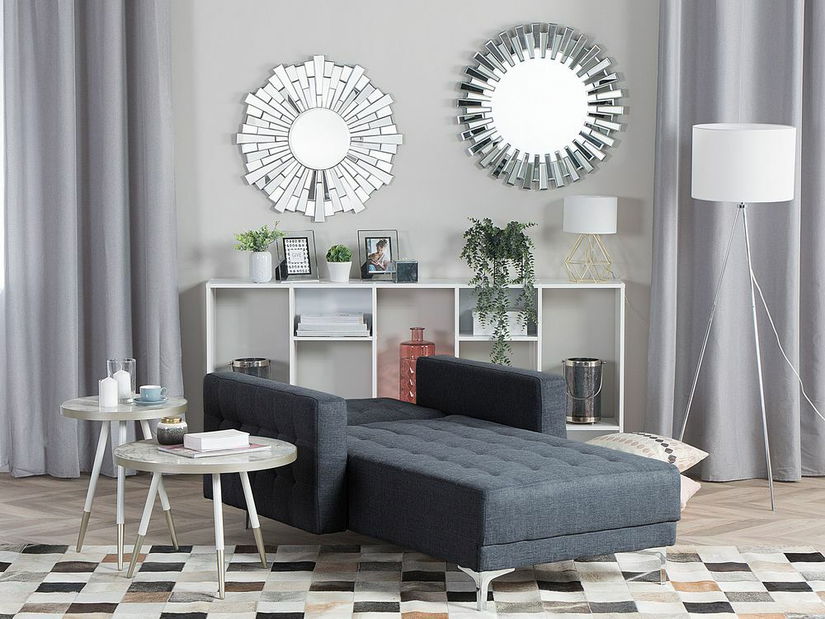 Fotoliu șezlong relaxare ABERLADY (textil) (gri)