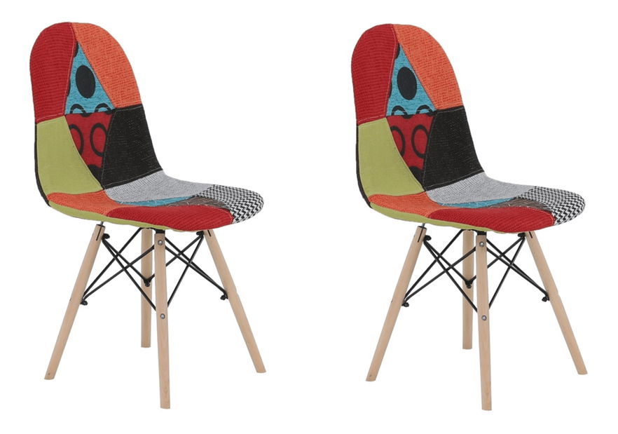 Set 2 buc. scaune sufragerie Cerra 2 typ 2 (patchwork) *vânzare