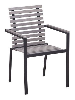 Záhradný nábytok Ronin 1+2 (svetlosivá + čierna)