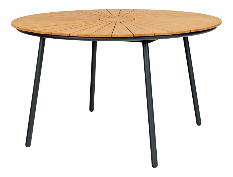 Záhradný stôl Canvoria 5 (prírodná + čierna)