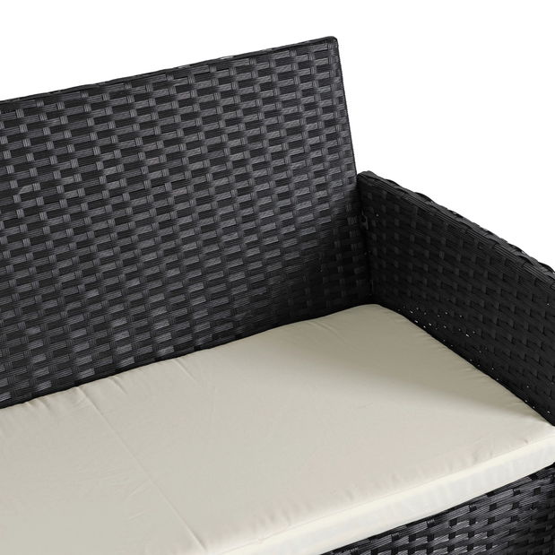 Kerti szett Manta (fekete + bézs) (4 fő részére)