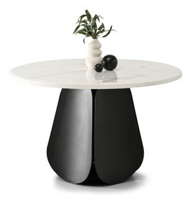 Jedálenský stôl Dotados (mramor + čierna)