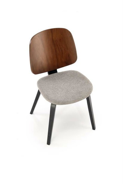 Scaun de sufragerie Mackakere (nuc + gri + negru)