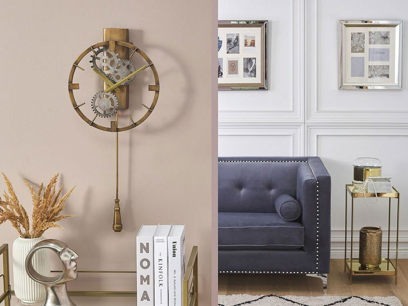 Zidni sat ø 30 cm Marza (zlatna)