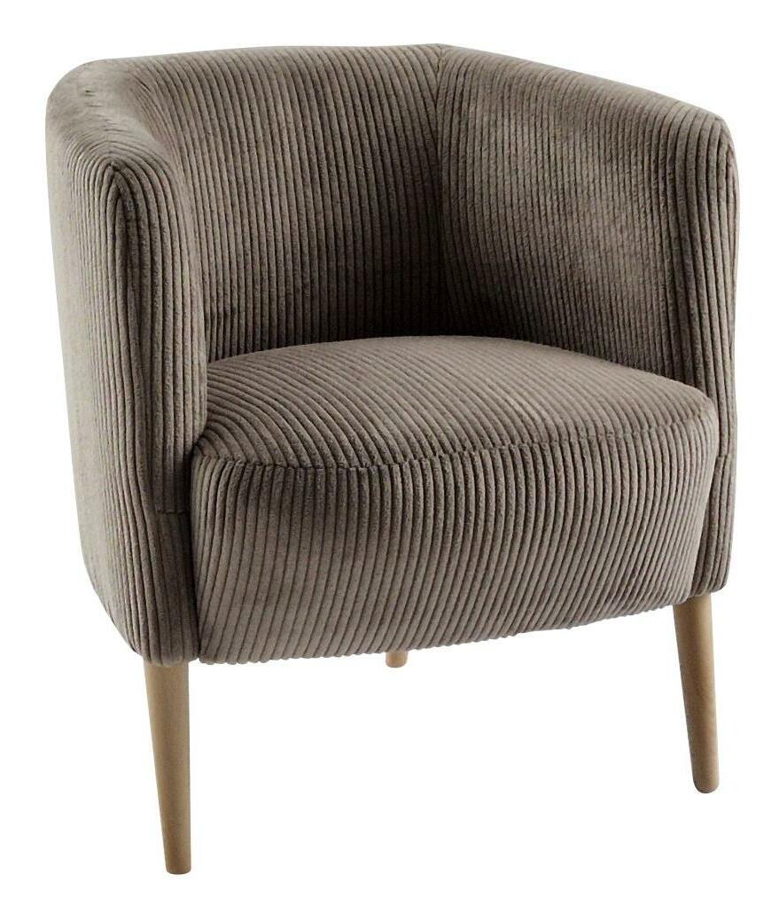 Relaxačné kreslo Alana (sivobéžová + buk) 