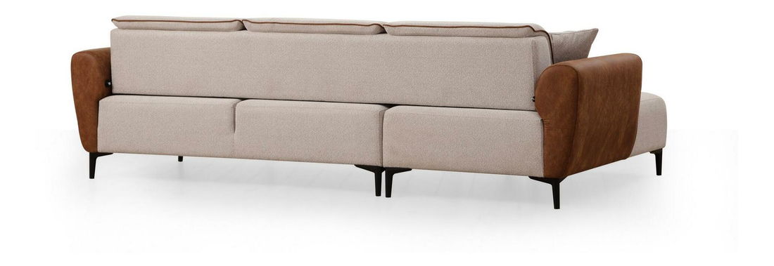 Sarokkanapé Aronaso (B) (bézs + fahéj)