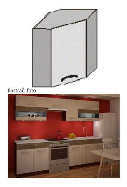 Horná rohová kuchynská skrinka GN-58*58 Igo