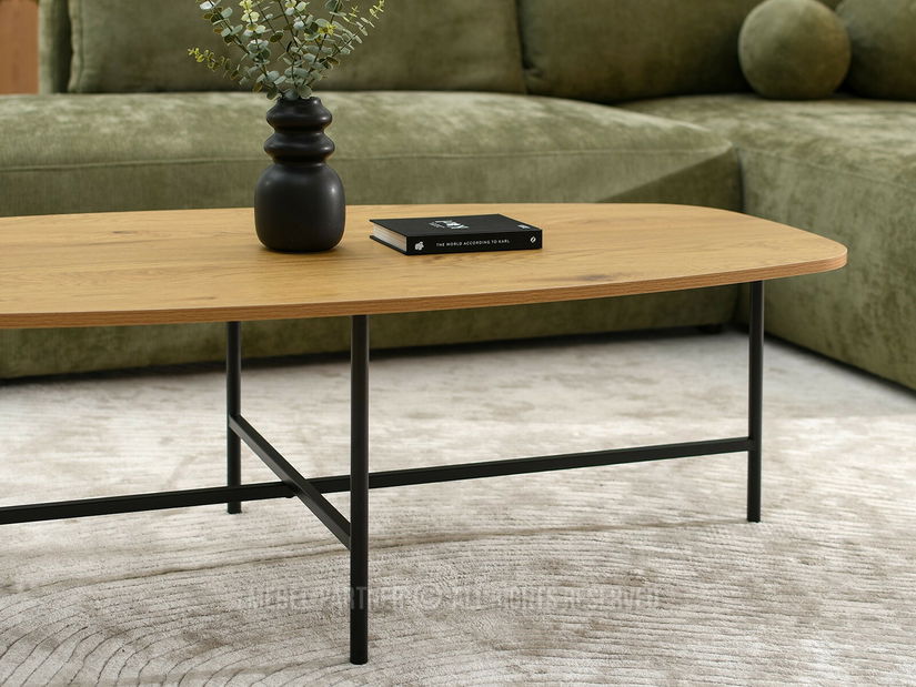 Măsuță de cafea Bigoton (stejar + negru)