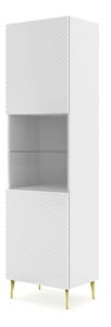 Vitrin C 1DS Rowanna (fényes fehér + arany)