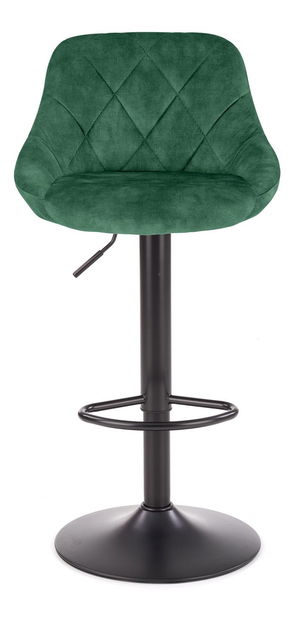 Barová stolička Henrietta (tmavozelená + čierna)