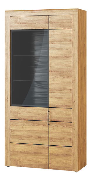 Vitrina Kogro 12 (hrast camargue + crna mat)