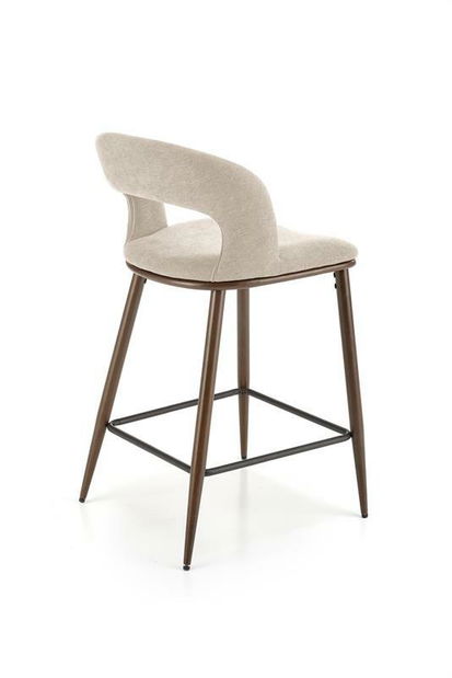 Barová stolička Haky (béžová + orech)