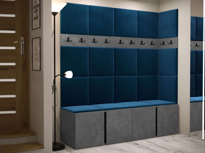 Mobilier hol Tovenaz II (stejar artisan + negru)