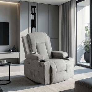 Masážne kreslo Banesto (svetlosivá) 