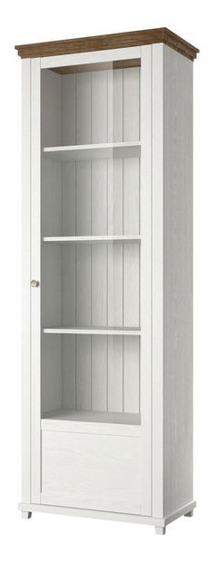 Vitrina Elvina 06 (bijeli pepeo + hrast lefkas) (D)