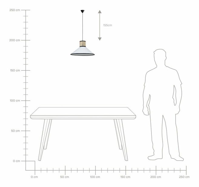 Závesné svietidlo Manza (biela)
