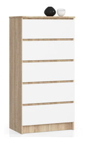 Komoda Kalista V (hrast sonoma + bijela)