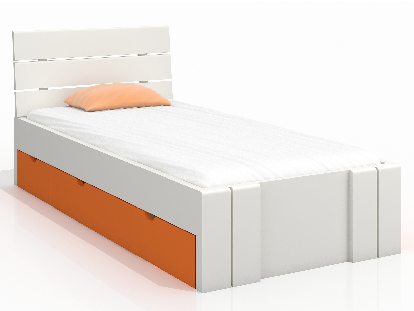 Jednolôžková posteľ 120 cm Naturlig Kids Tosen High Drawers (borovica) (s roštom)