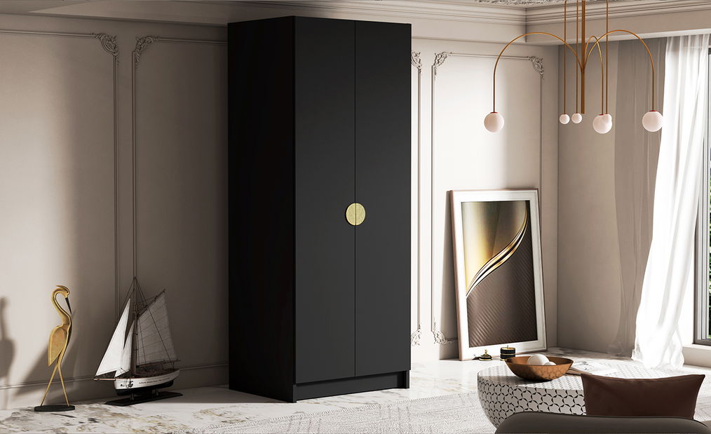 Ruhásszekrény Bosta (fekete)