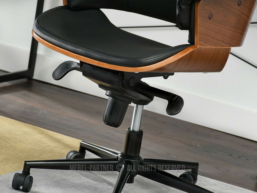 Fotoliu Clementine (nuc închis + negru)