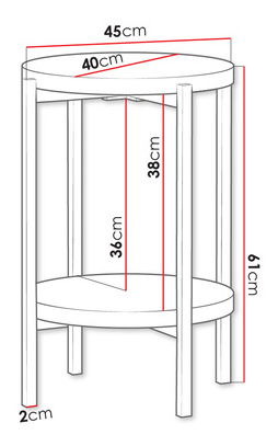 Stolić za kavu Batasa 2 (crna + bijeli sjaj)