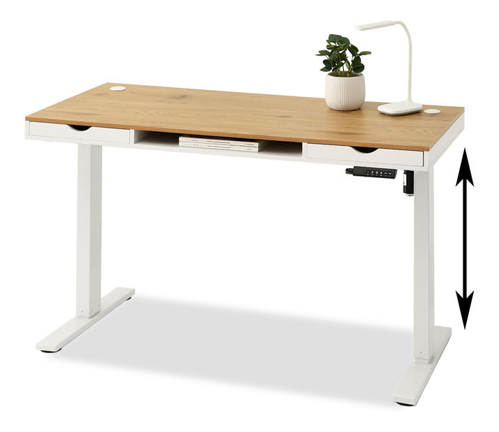 PC stolić Osto 140 (bijeli hrast + crna)