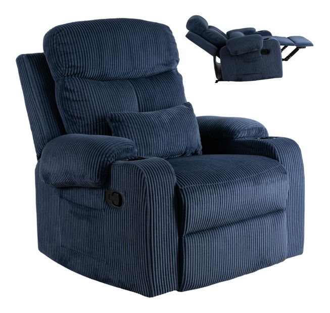 Fotoliu reglabil Trigesimo (albastru marin) 