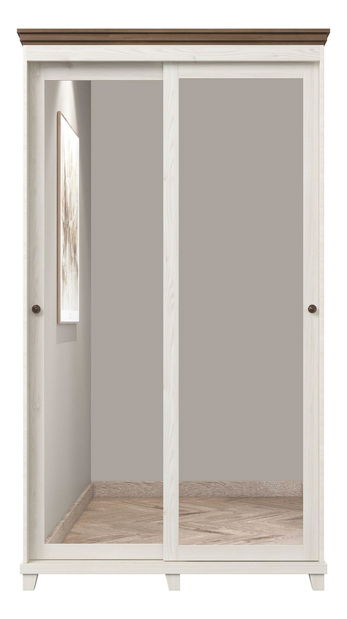 Šatníková skriňa Navori (popolavá + dub lefkas)