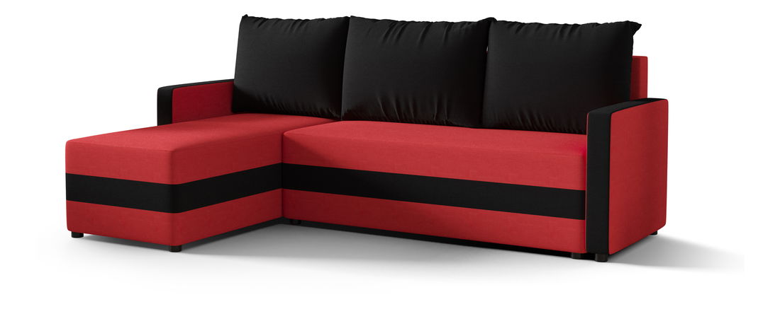 Kutna garnitura Pure Bis (crna + crvena) (L)