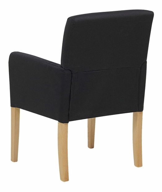 Scaun de sufragerie ROCKY (textil) (negru)