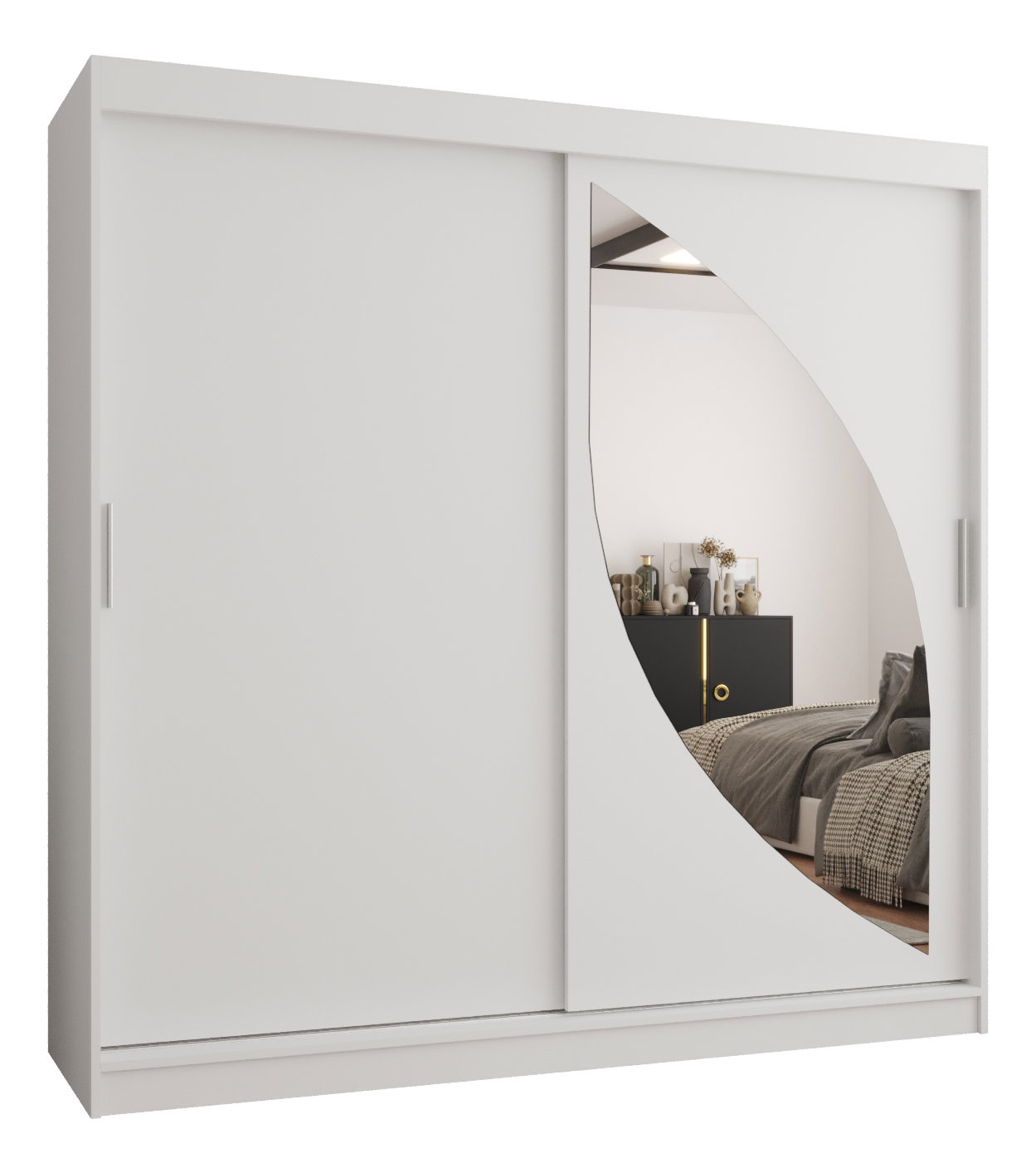 Ruhásszekrény 200 cm Milain (fehér) 