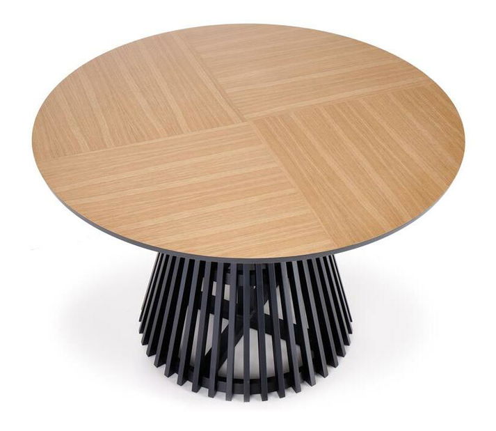 Étkezőasztal Myanmar (természetes tölgy + fekete)