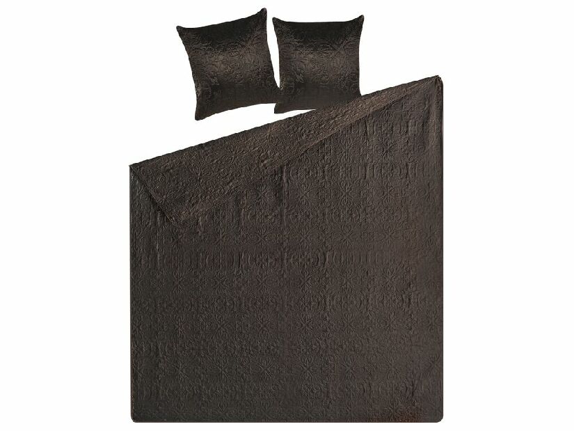 Set cuvertură de pat și 2 perne 220 x 240 cm Rockdale (maro) 