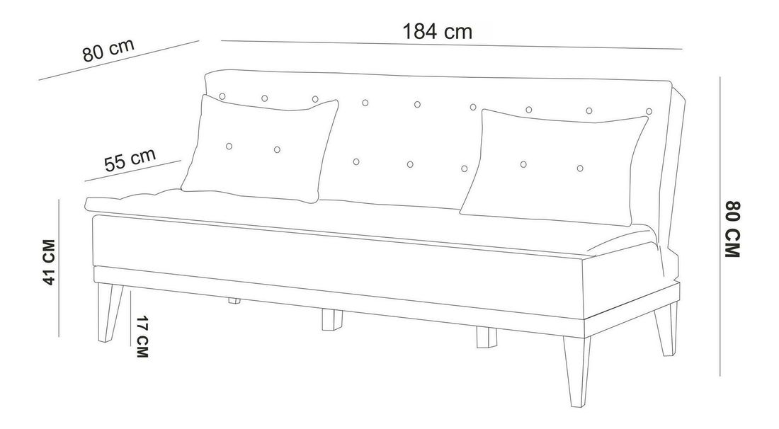 Set canapea fotoliu Fiorucci (verde)