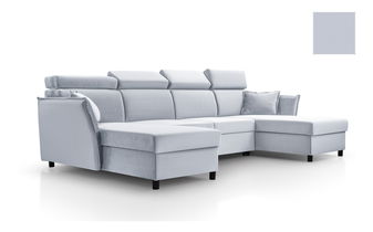 Rohová sedačka Moria U (sivá) (L)