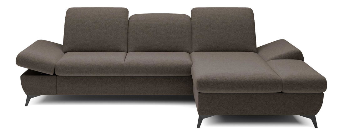 Rohová sedacia súprava Harpie (osivohnedá tmavá) (P)