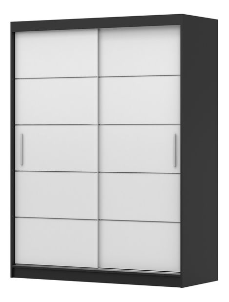Šatníková skriňa Viola 06 (čierna + biela)