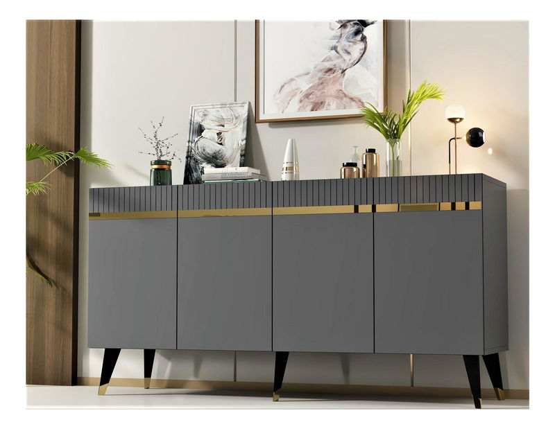 Skrinka Mekebu 2 (antracit + zlatá) 