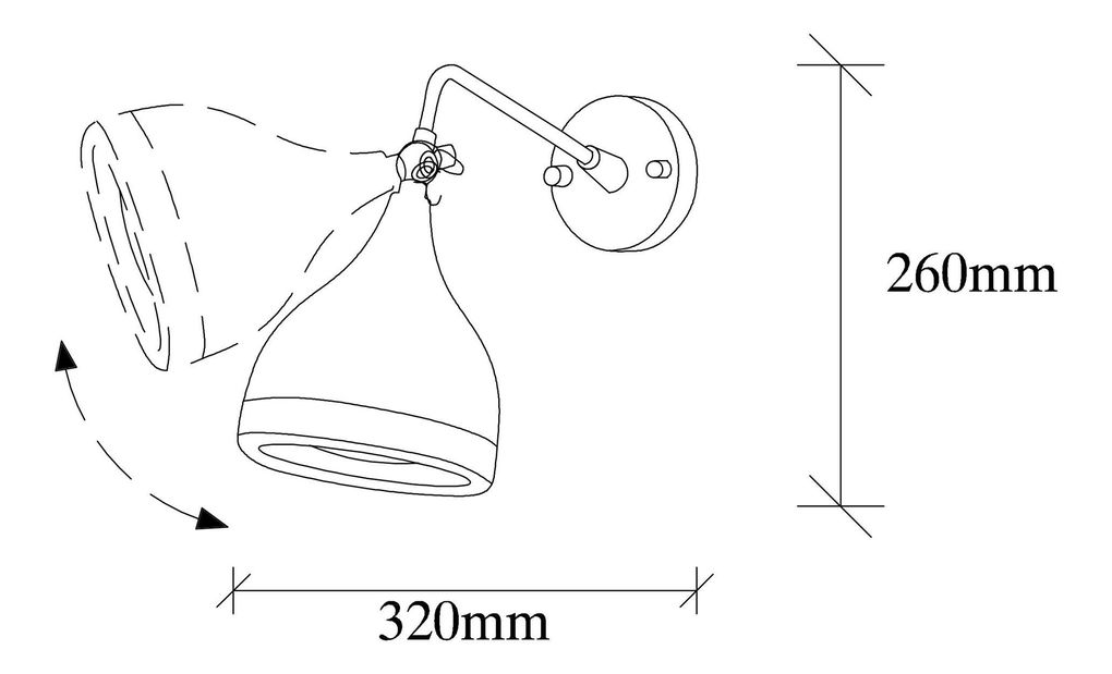 Nástenné svietidlo Yia 7031