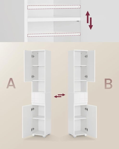 Dulap de baie Brelora (alb) *lichidare de stoc