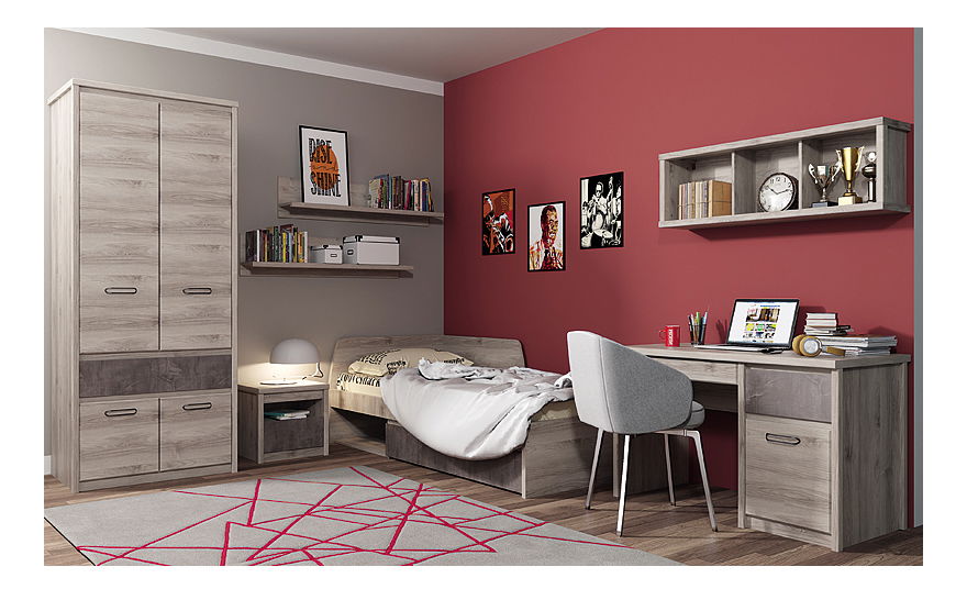 Comodă Jolene 3D2S (castan nairobi + onyx)