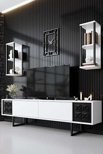 Mobilier living Buon (Alb + Negru)