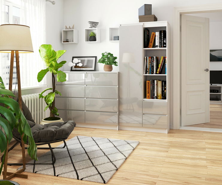 Raft Rehana (Alb + metalic lucios)