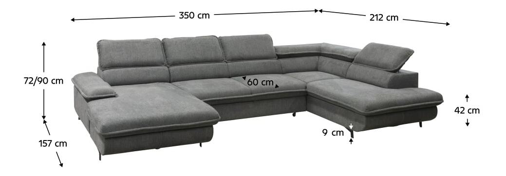 U alakú ülőgarnitúra Monky (matana 03) (J) 