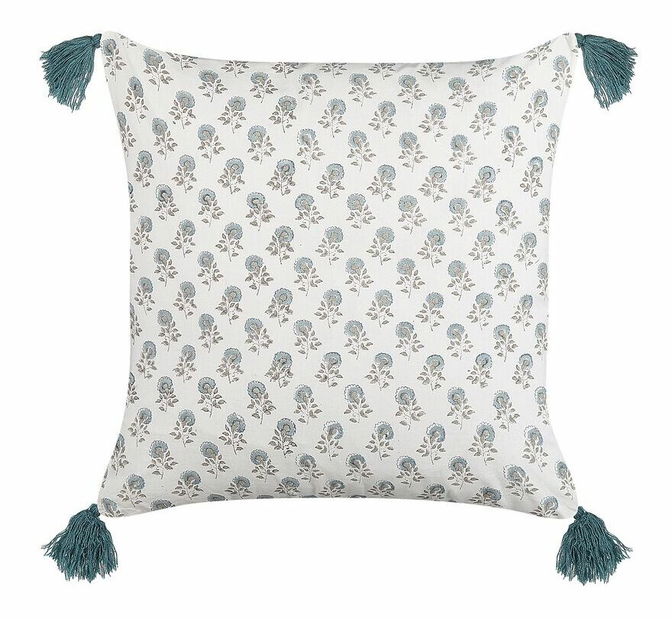 Sada 2 ozdobných vankúšov 45 x 45 cm Cornius (biela)