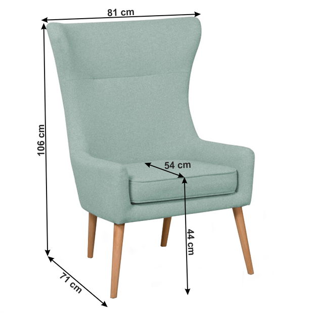 Fotel Faloria (menta)