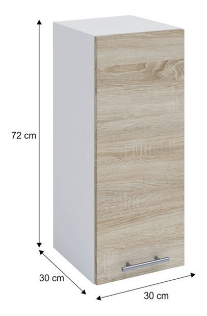 Gornji kuhinjski ormarić W30/720 Flor (hrast sonoma + bijela)