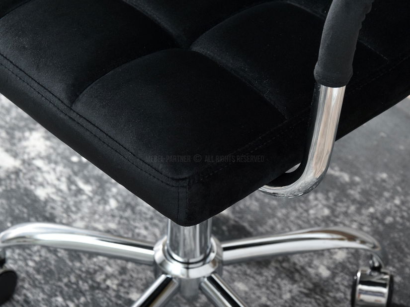 Scaun Elita (negru + crom)