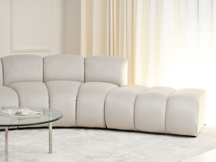 Rohová sedačka Organice (béžová + čierna)