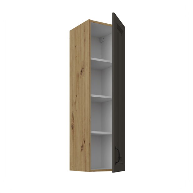 Dulap superior de bucătărie Sheila 30 G 108 1F (Cadru: stejar artisan + front: grafit)